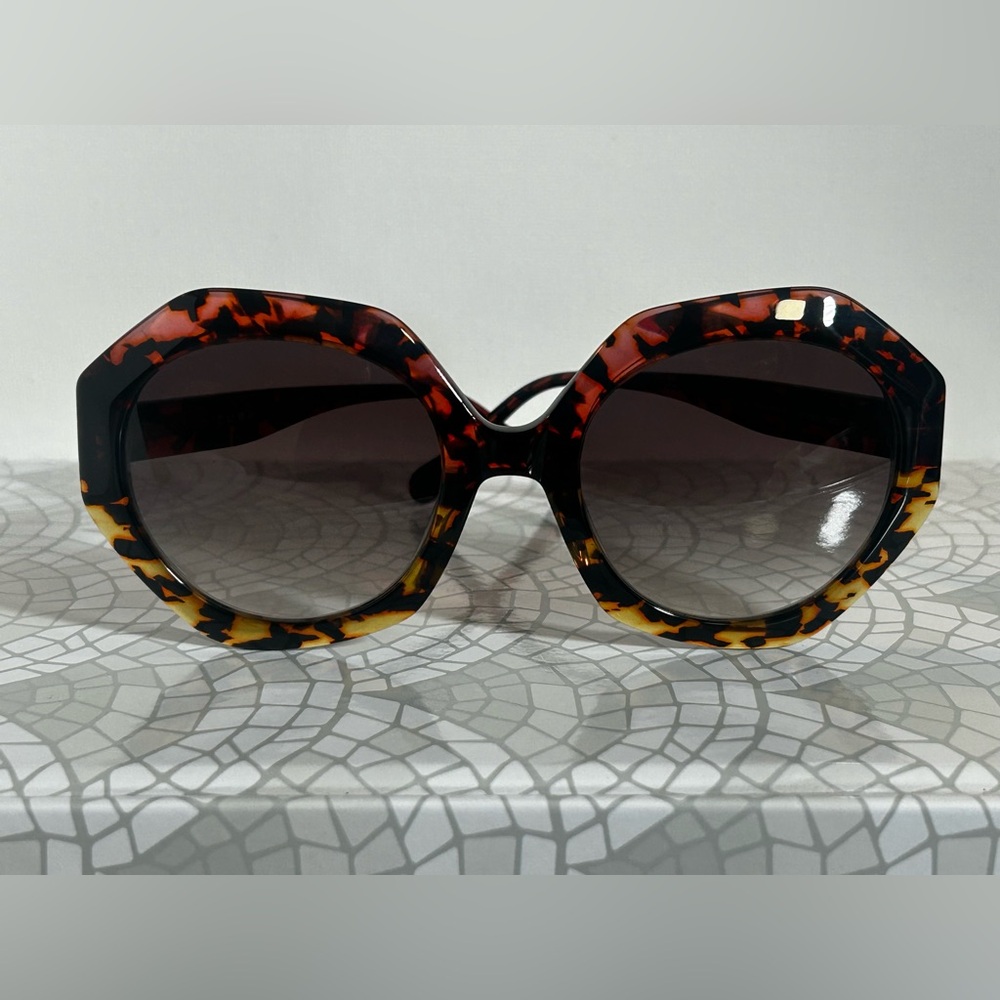 NEW Trina Turk Mykonos  Women's Oversized Sunglasses Red/Yellow
